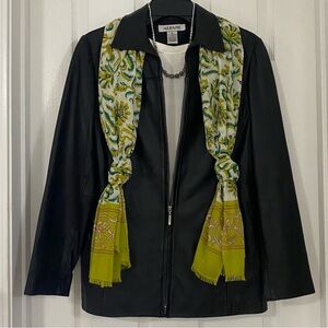 Alfani Genuine Lamb Leather Fully Lined Jacket with Pockets. Sz Small Mob Wife-